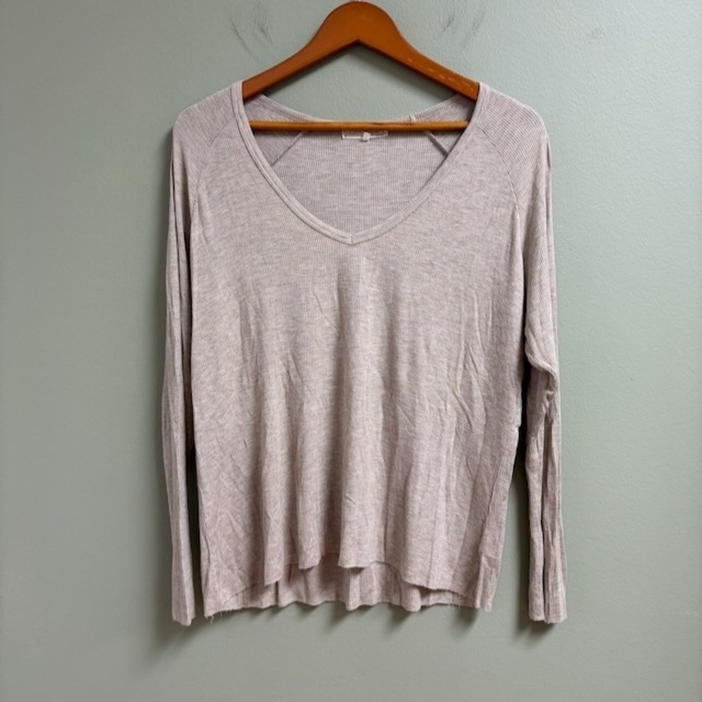 JOAH BROWN Womens Ribbed Long‎ Sleeve Shirt One Size Stretch Casual Made in USA